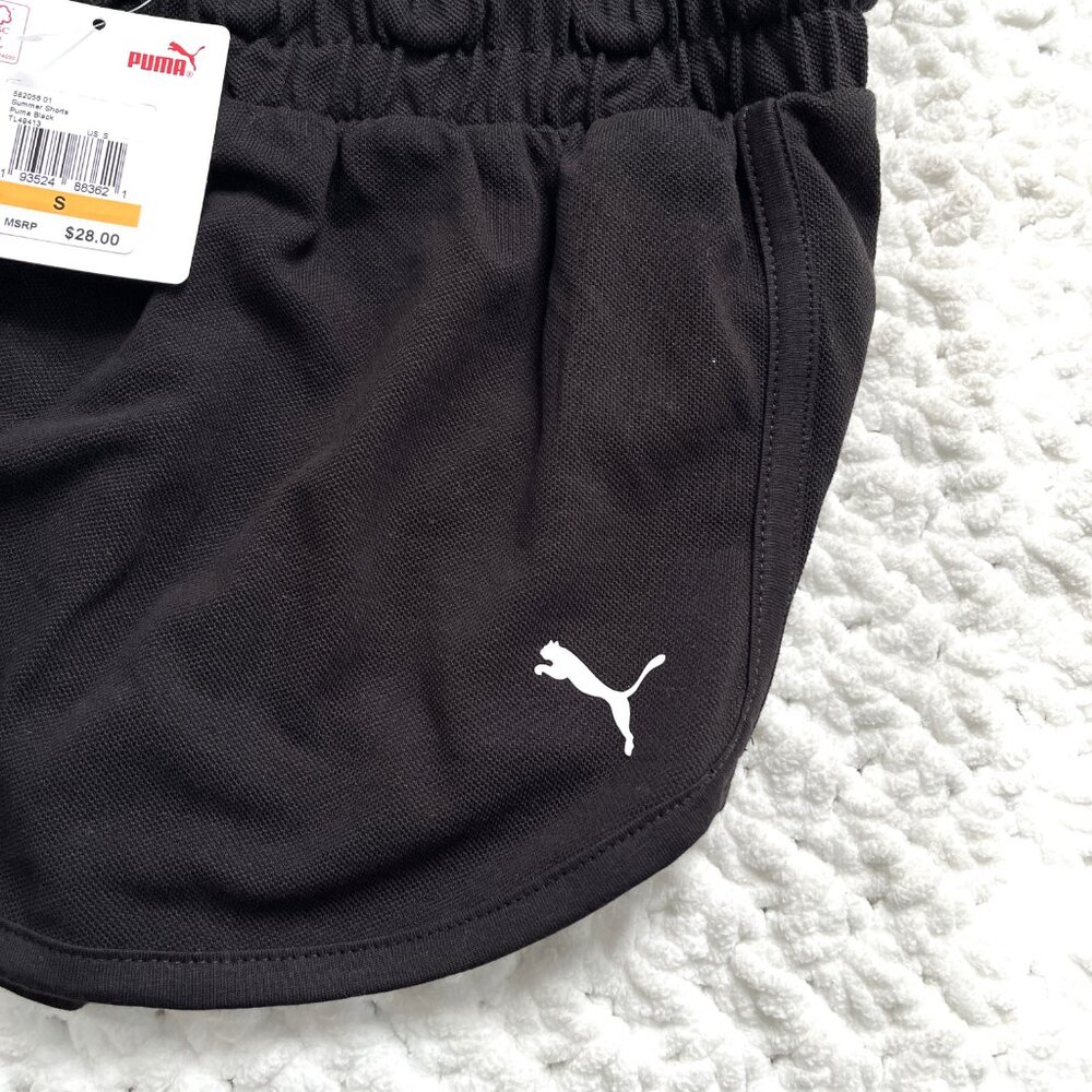 NWT Puma Textured Summer Shorts (Black) S - Picture 4 of 8